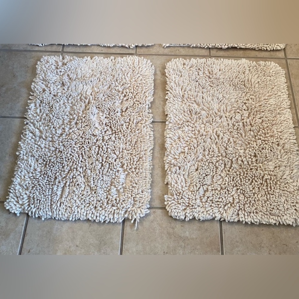 2 Piece Set of Bath Mats, 1 large and 1 small